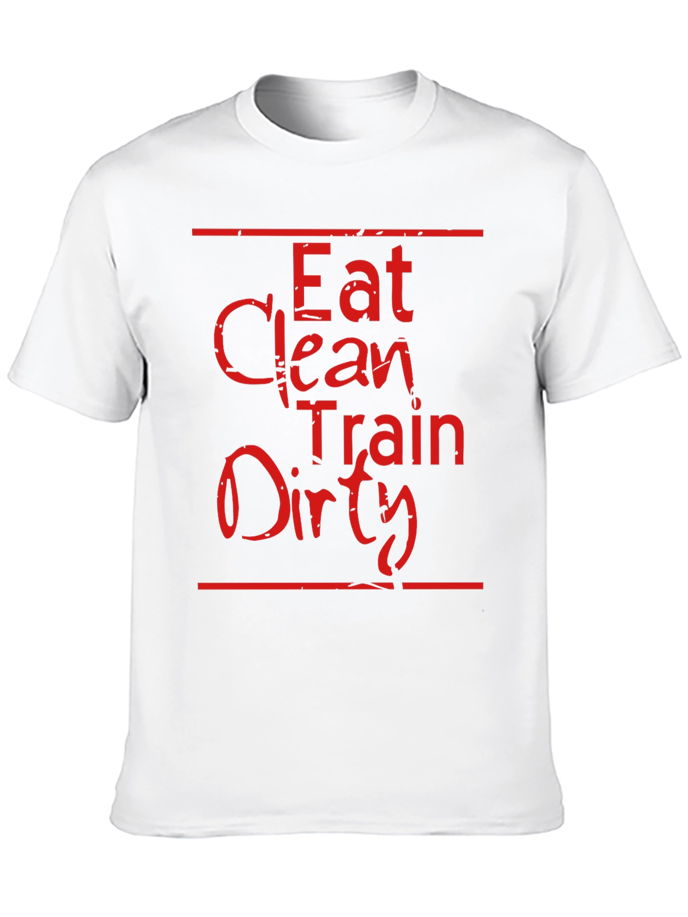 Eat Clean Train Dirty Graphic T-Shirt - Black