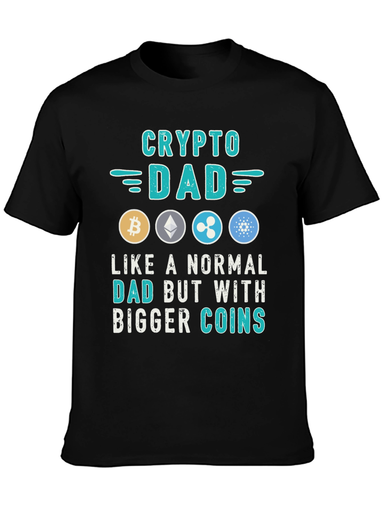 Crypto Dad T-Shirt - Bitcoin Ethereum Ripple