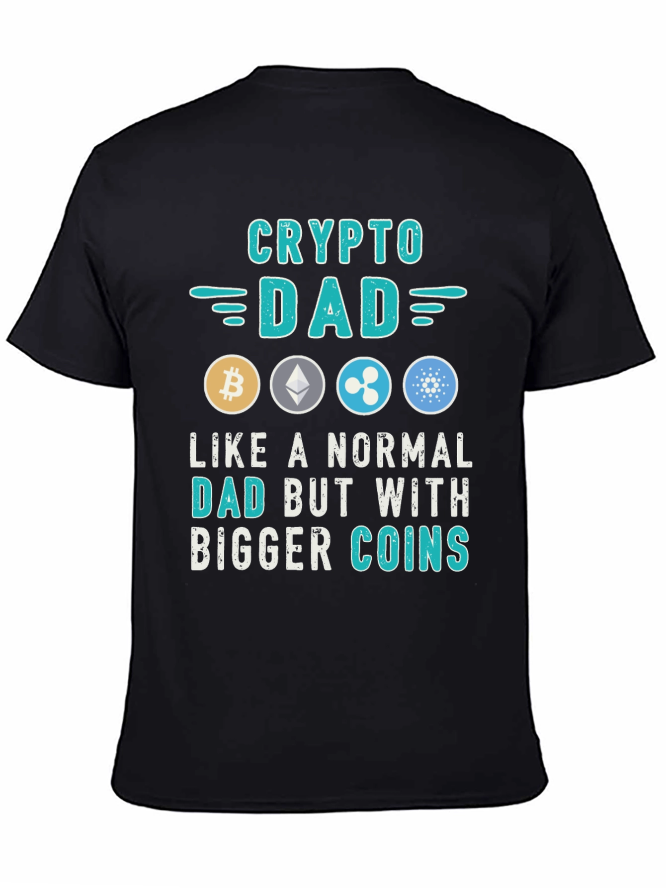 Crypto Dad T-Shirt - Bitcoin Ethereum Ripple
