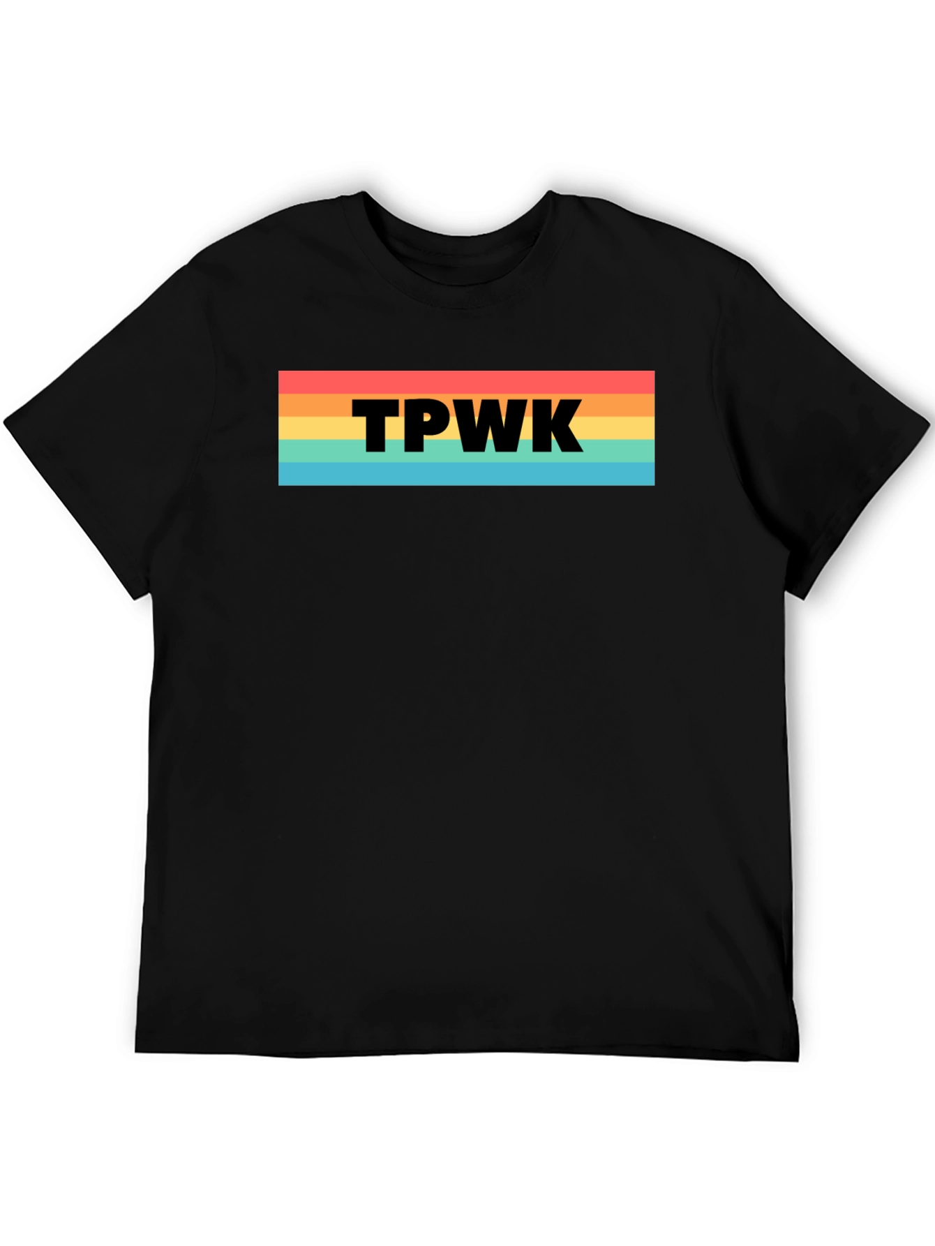 TPWK Rainbow Stripe T-Shirt - Trendy Casual Tee