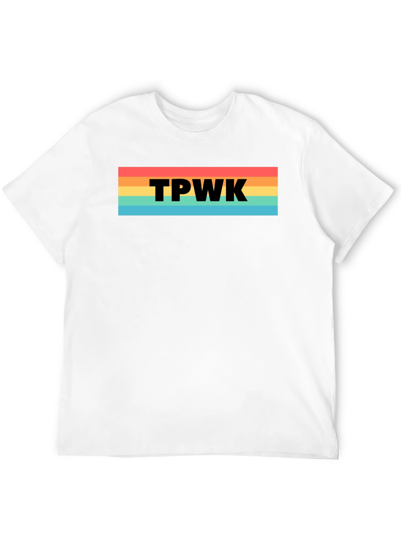 TPWK Rainbow Stripe T-Shirt - Trendy Casual Tee