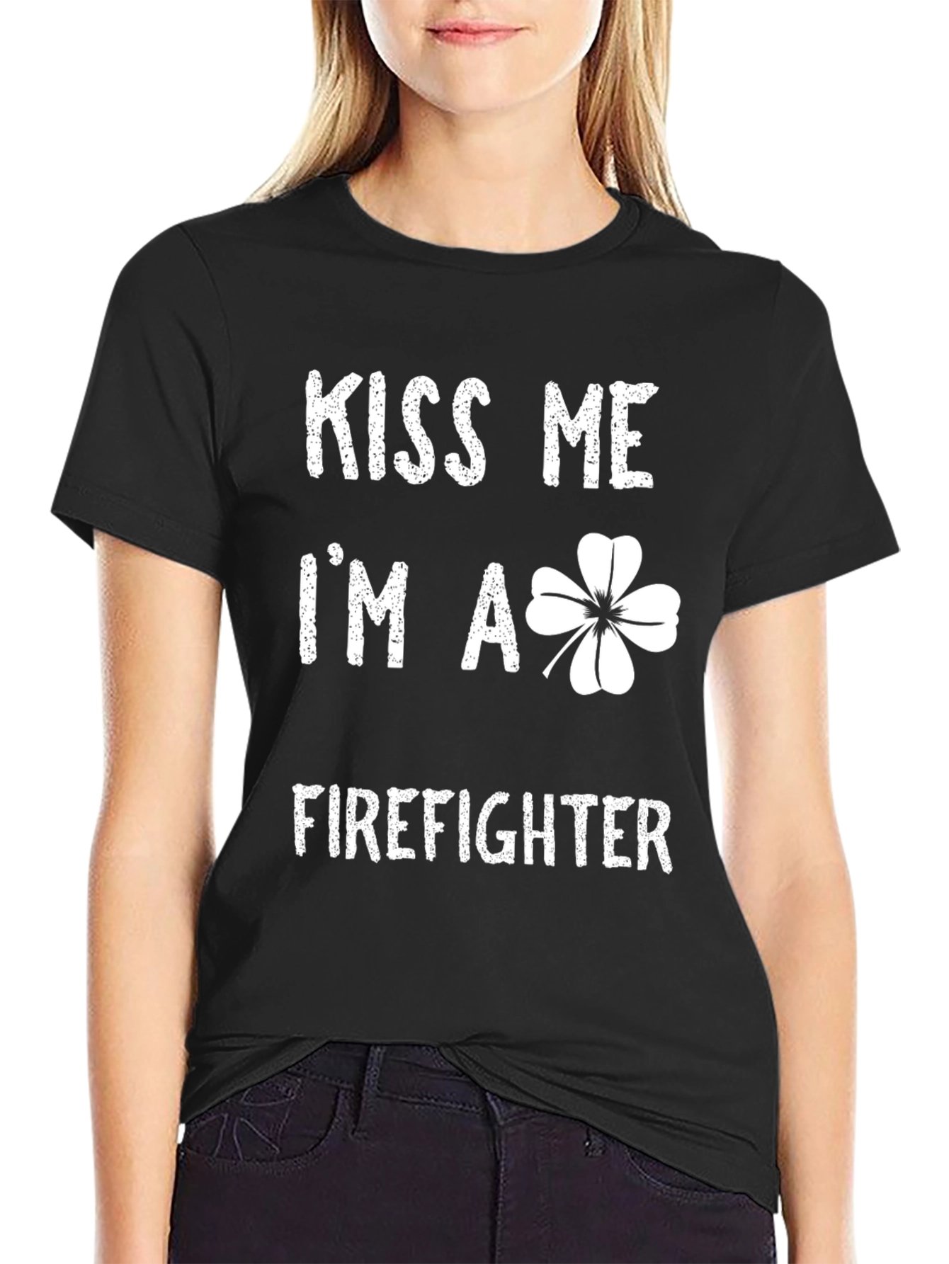 Kiss Me Im A Firefighter St. Patricks Day T-Shirt