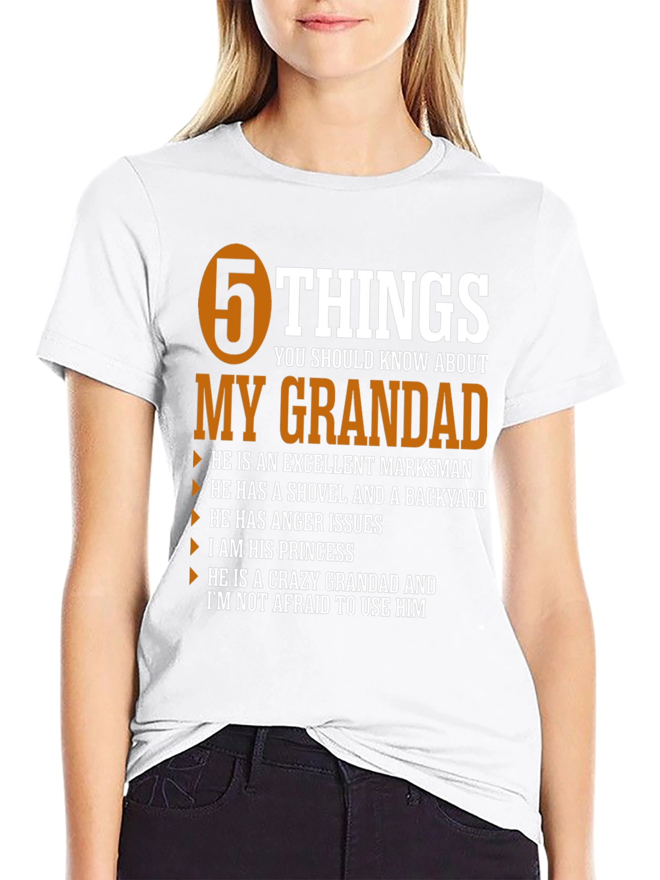5 Things My Grandad T-Shirt - Novelty Graphic Tee