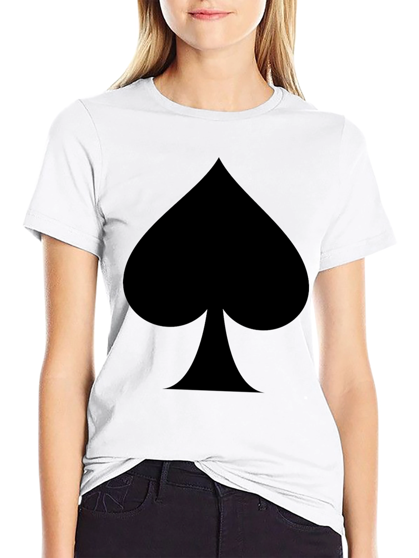 Mens Black Spade Graphic T-Shirt