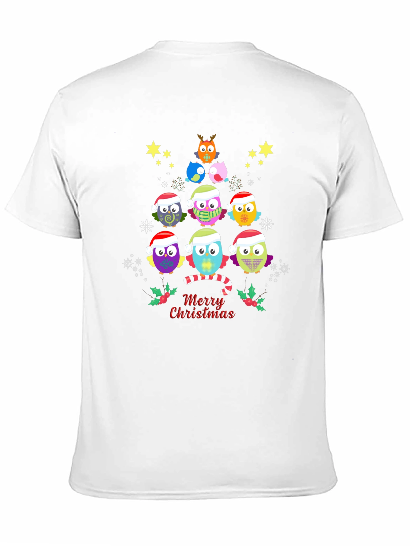 Christmas Owl Tree Graphic Tee