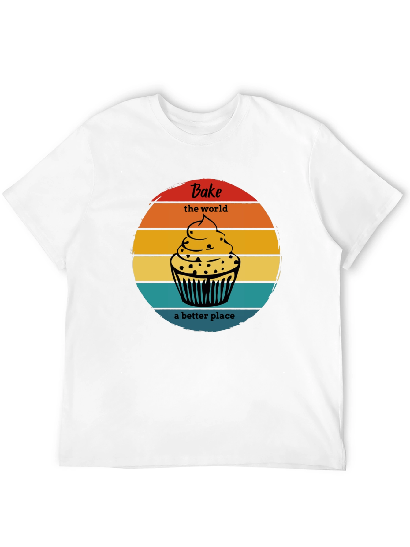 Bake the World Tee - Cupcake Graphic T-Shirt