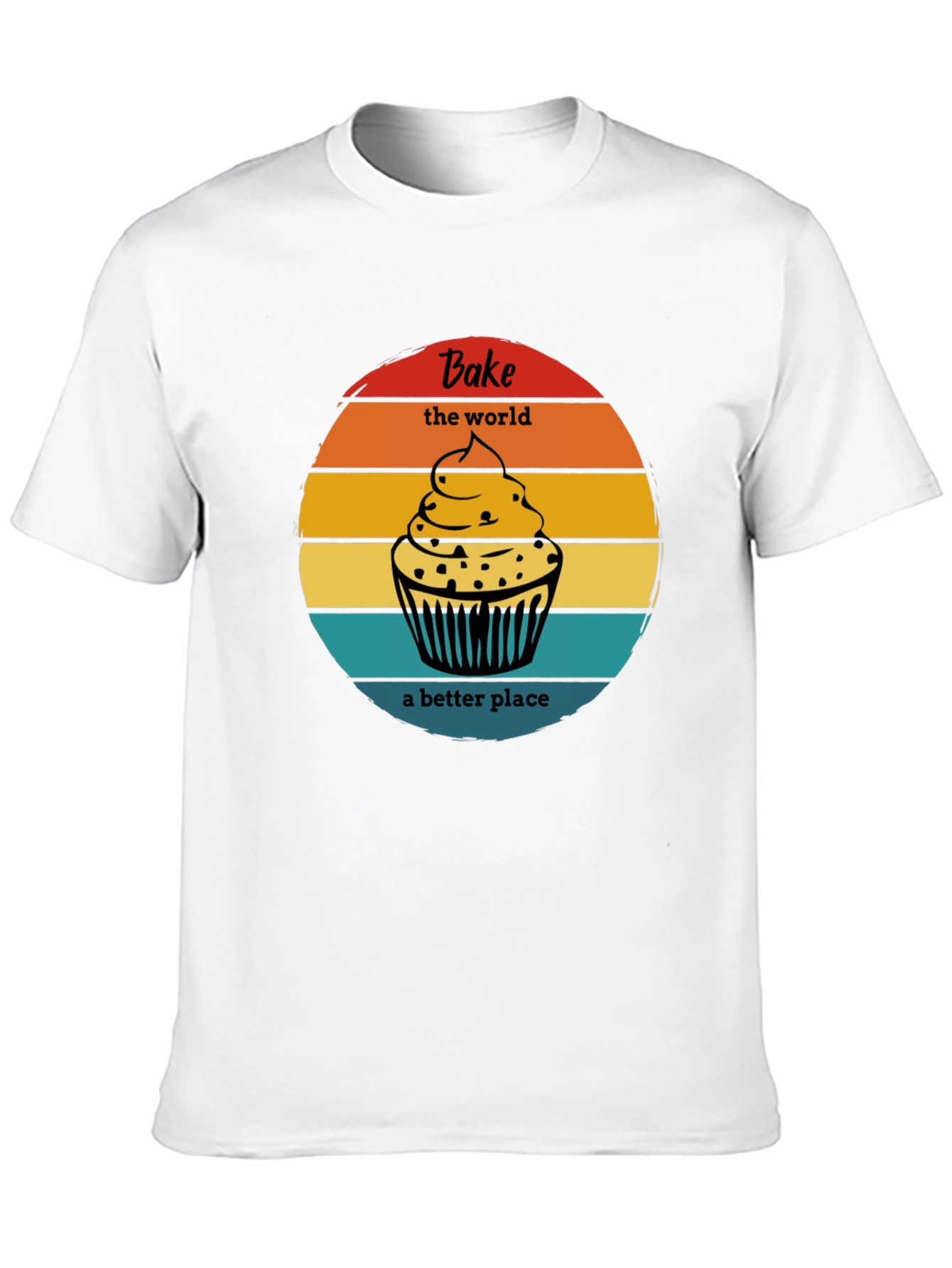 Bake the World Tee - Cupcake Graphic T-Shirt