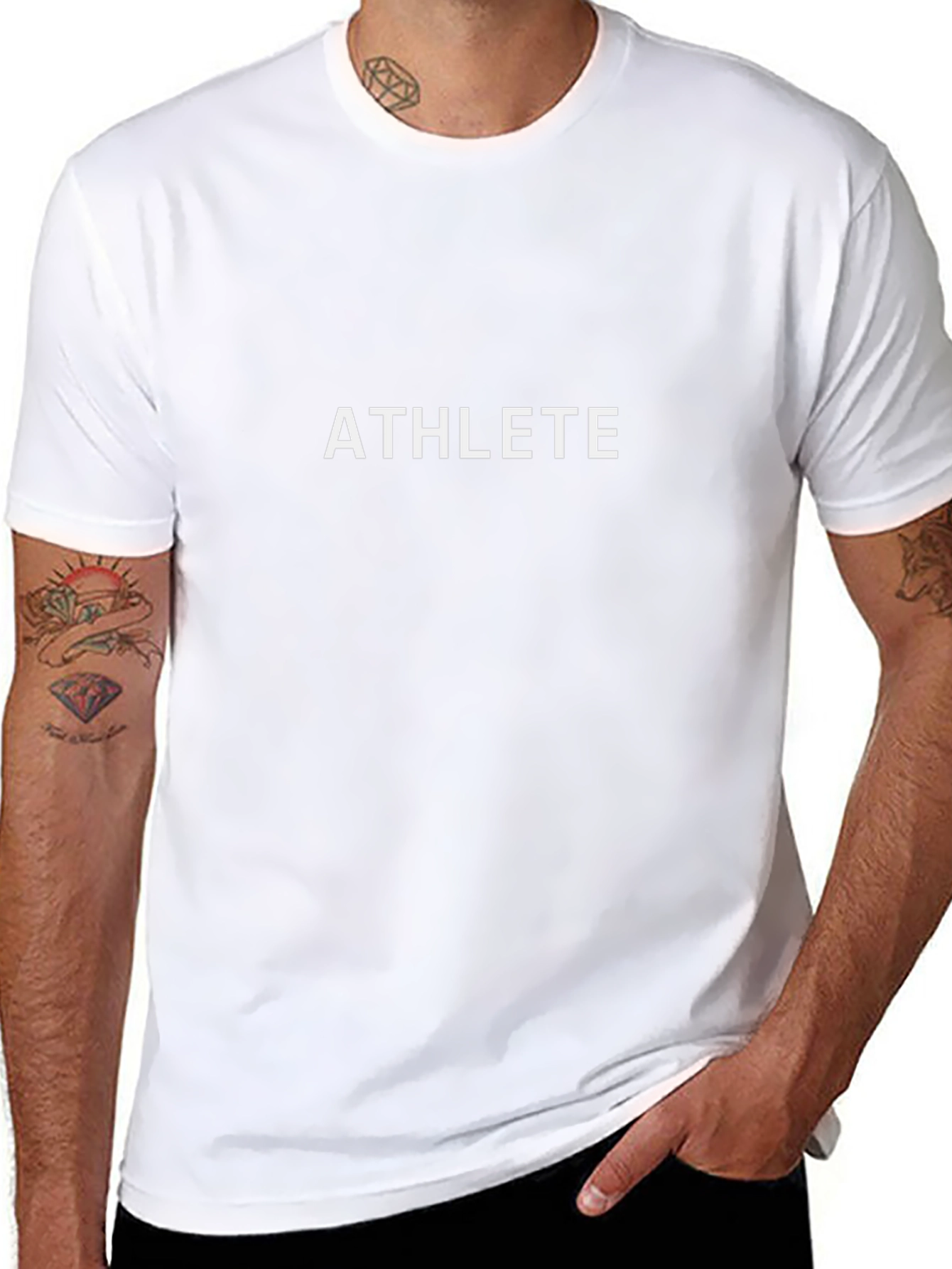 Athlete Graphic Print Black T-Shirt