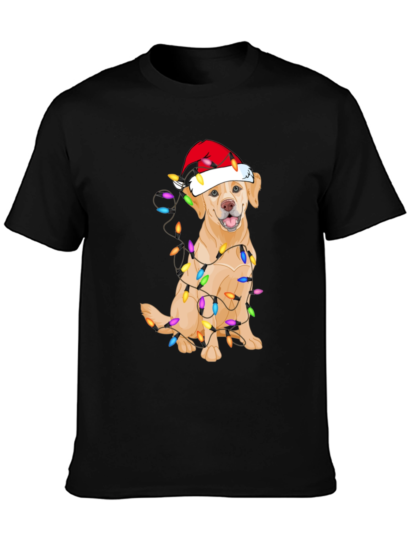 Festive Dog Christmas Lights T-Shirt