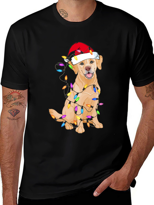 Festive Dog Christmas Lights T-Shirt