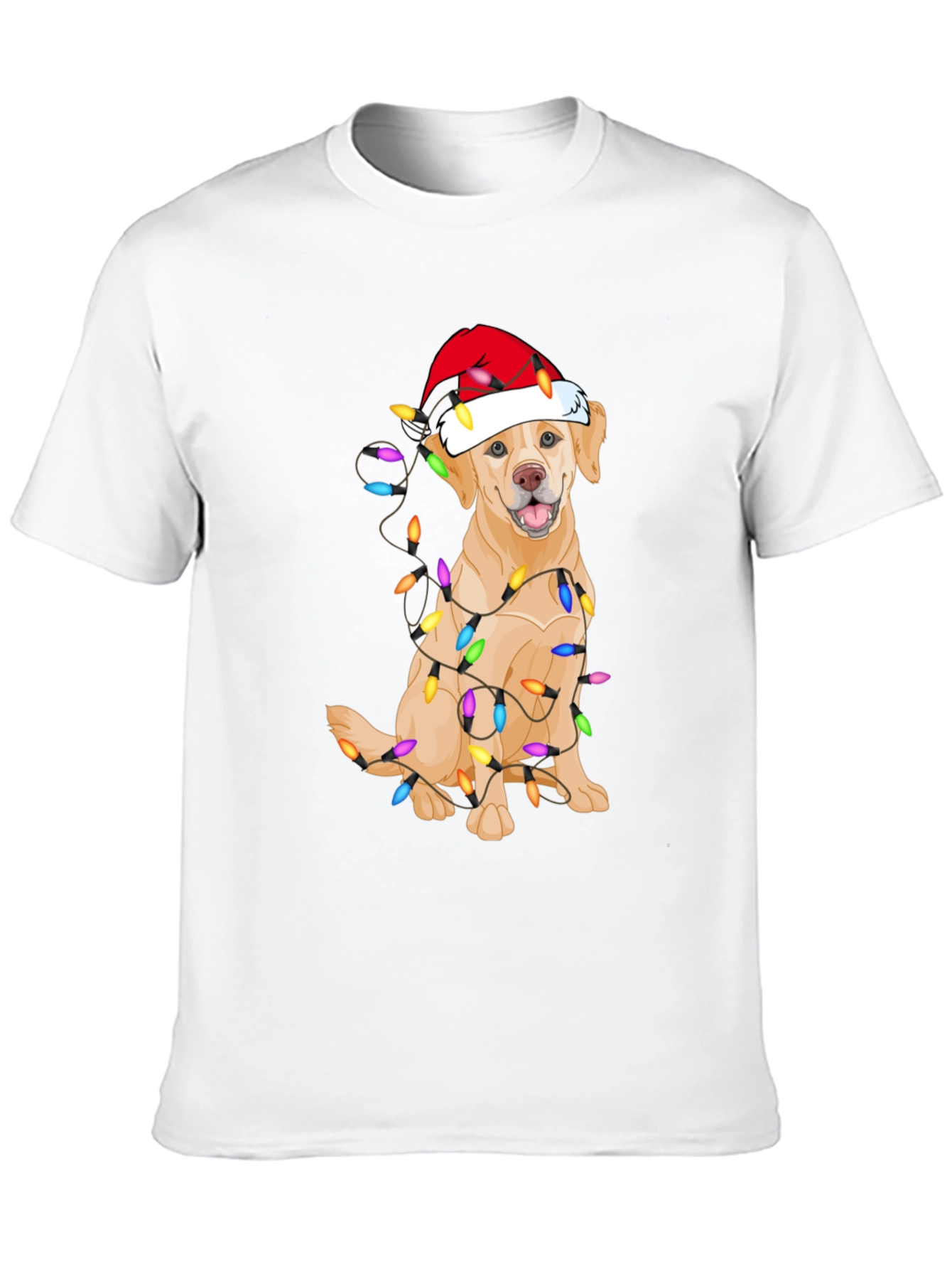 Festive Dog Christmas Lights T-Shirt