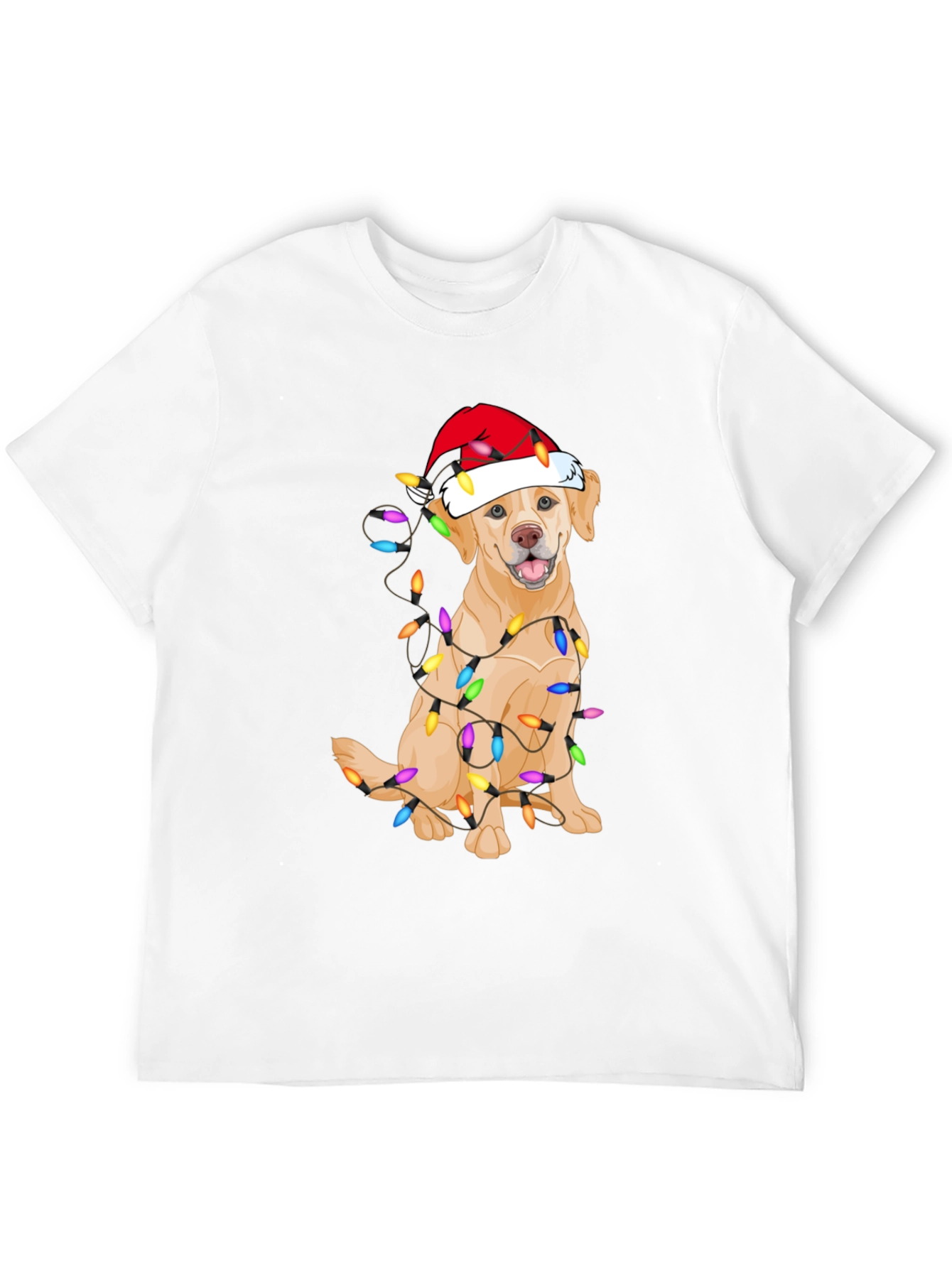 Festive Dog Christmas Lights T-Shirt
