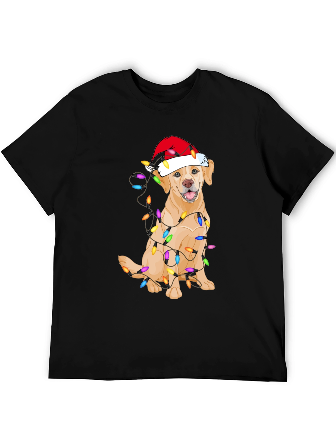Festive Dog Christmas Lights T-Shirt