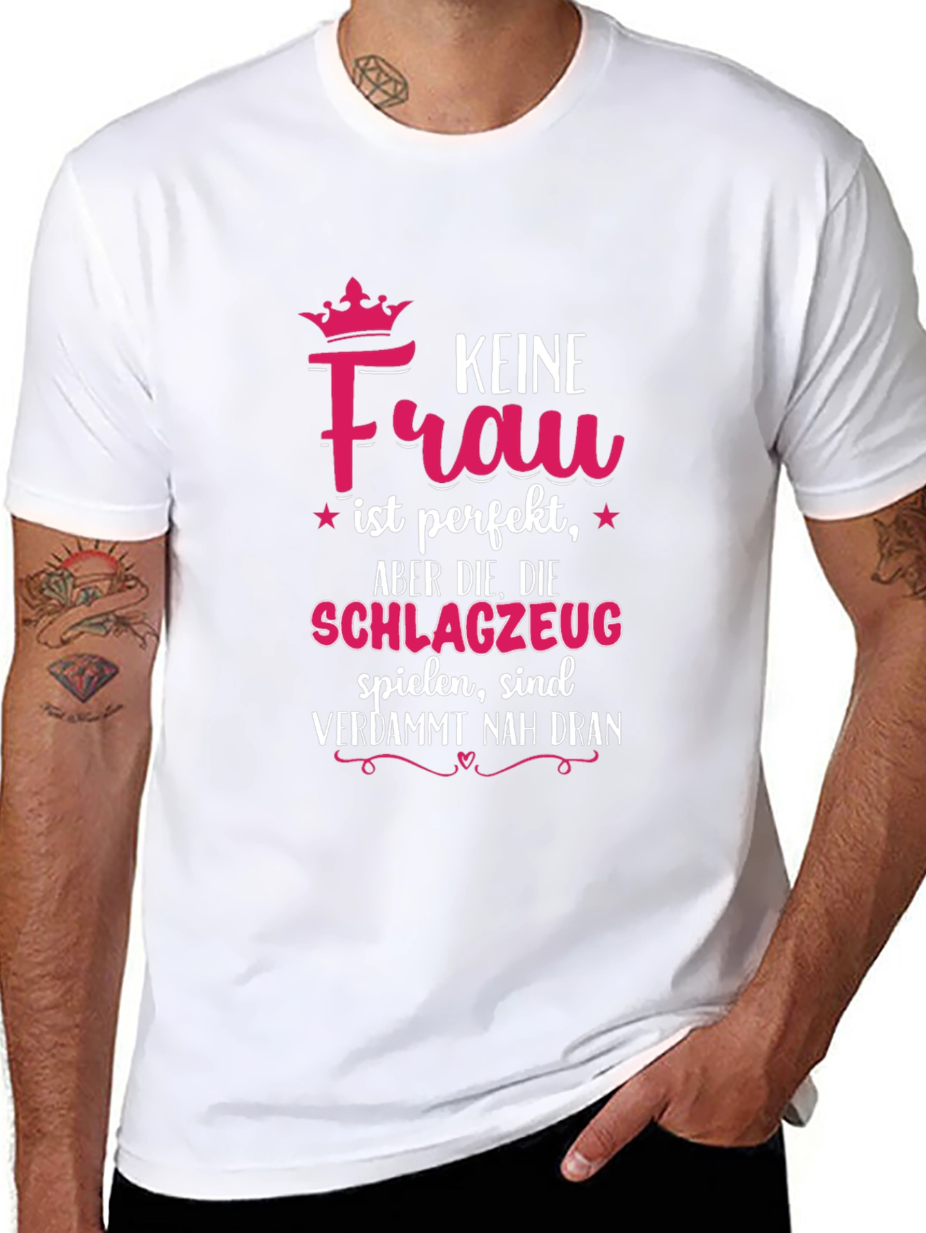 Drummer Girl T-Shirt - Keine Frau ist perfekt