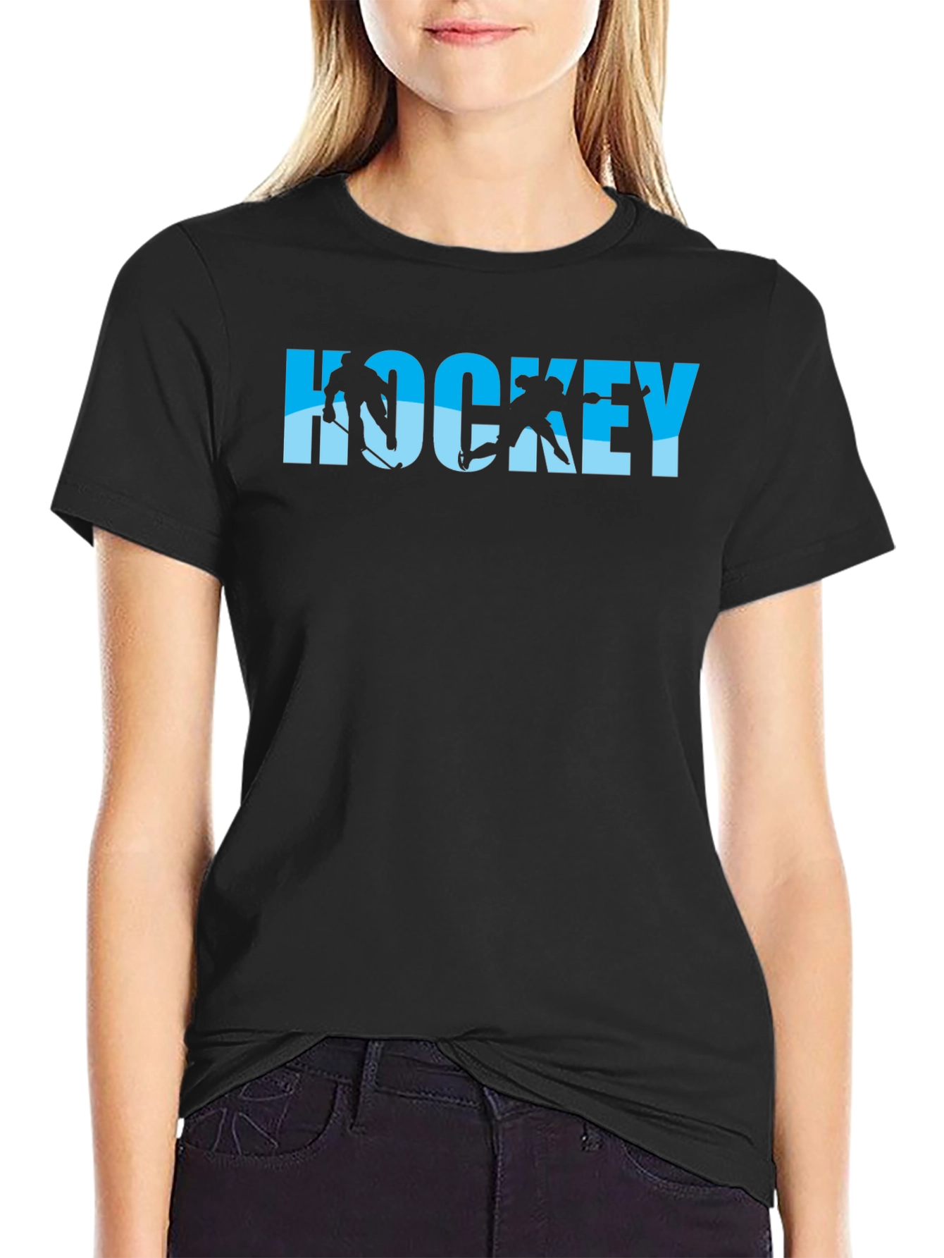 Hockey Silhouette Graphic T-Shirt