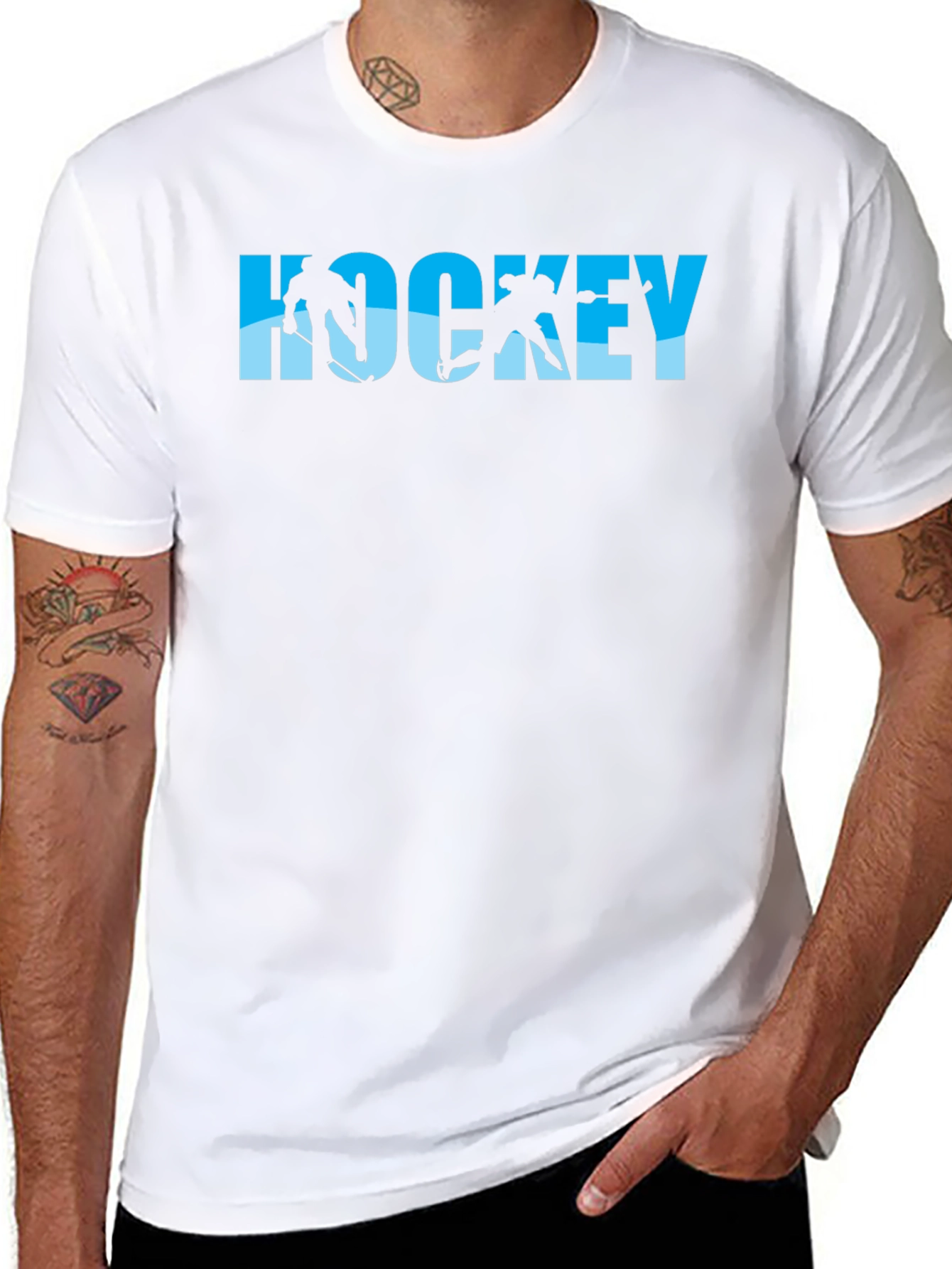 Hockey Silhouette Graphic T-Shirt