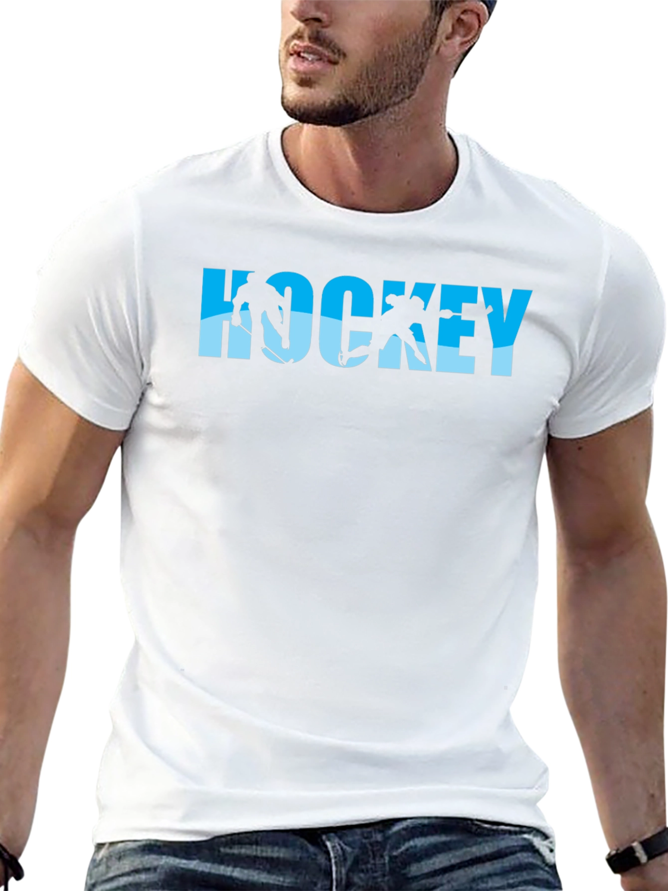 Hockey Silhouette Graphic T-Shirt