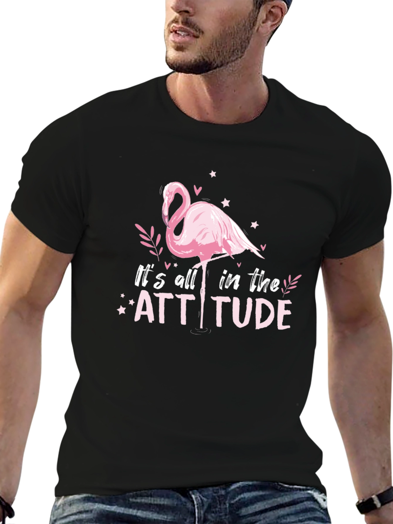 Attitude Flamingo Graphic Tee