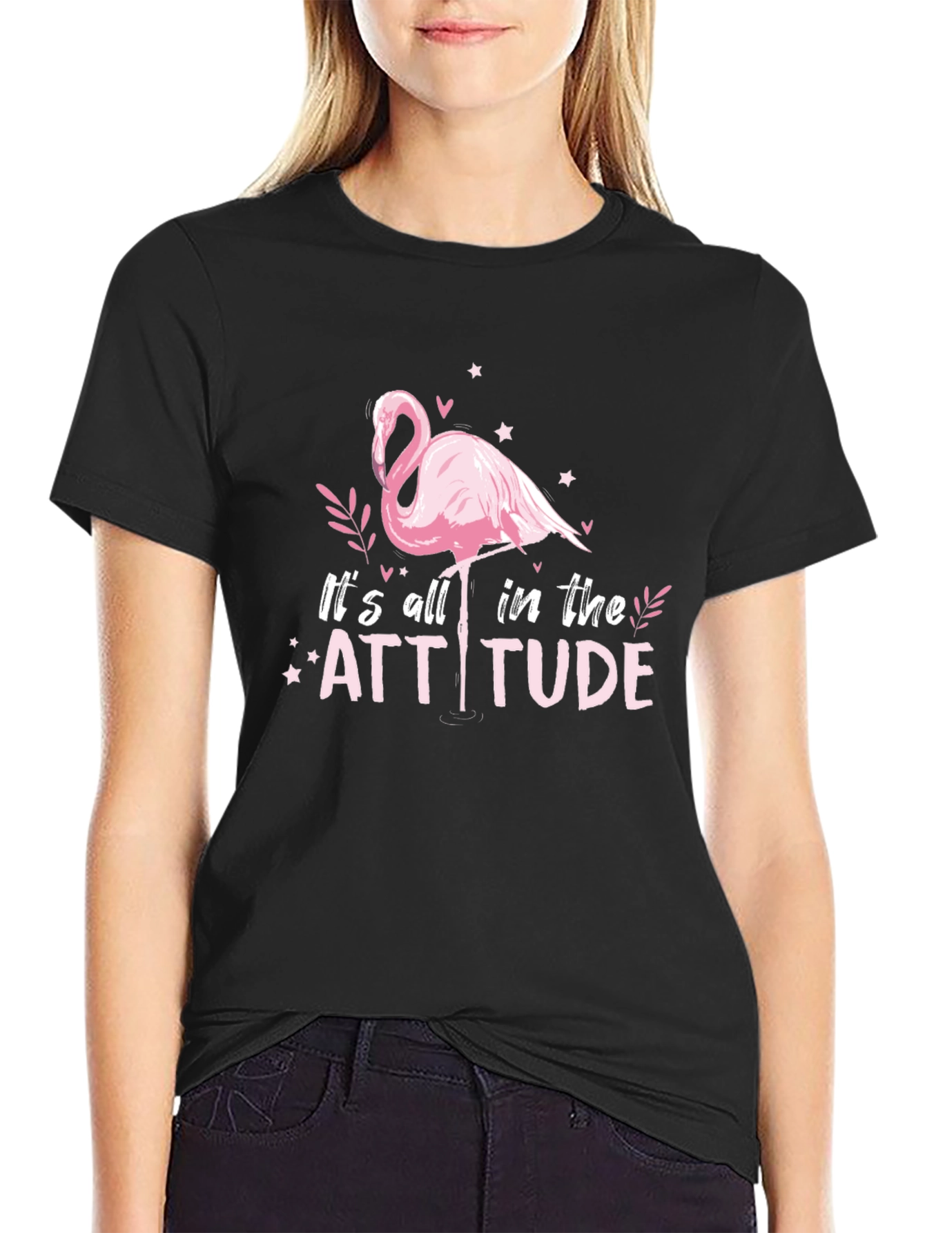 Attitude Flamingo Graphic Tee