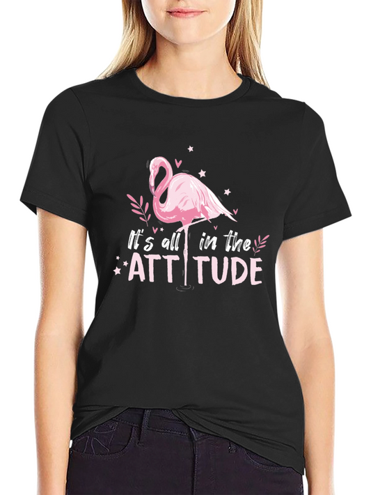 Attitude Flamingo Graphic Tee