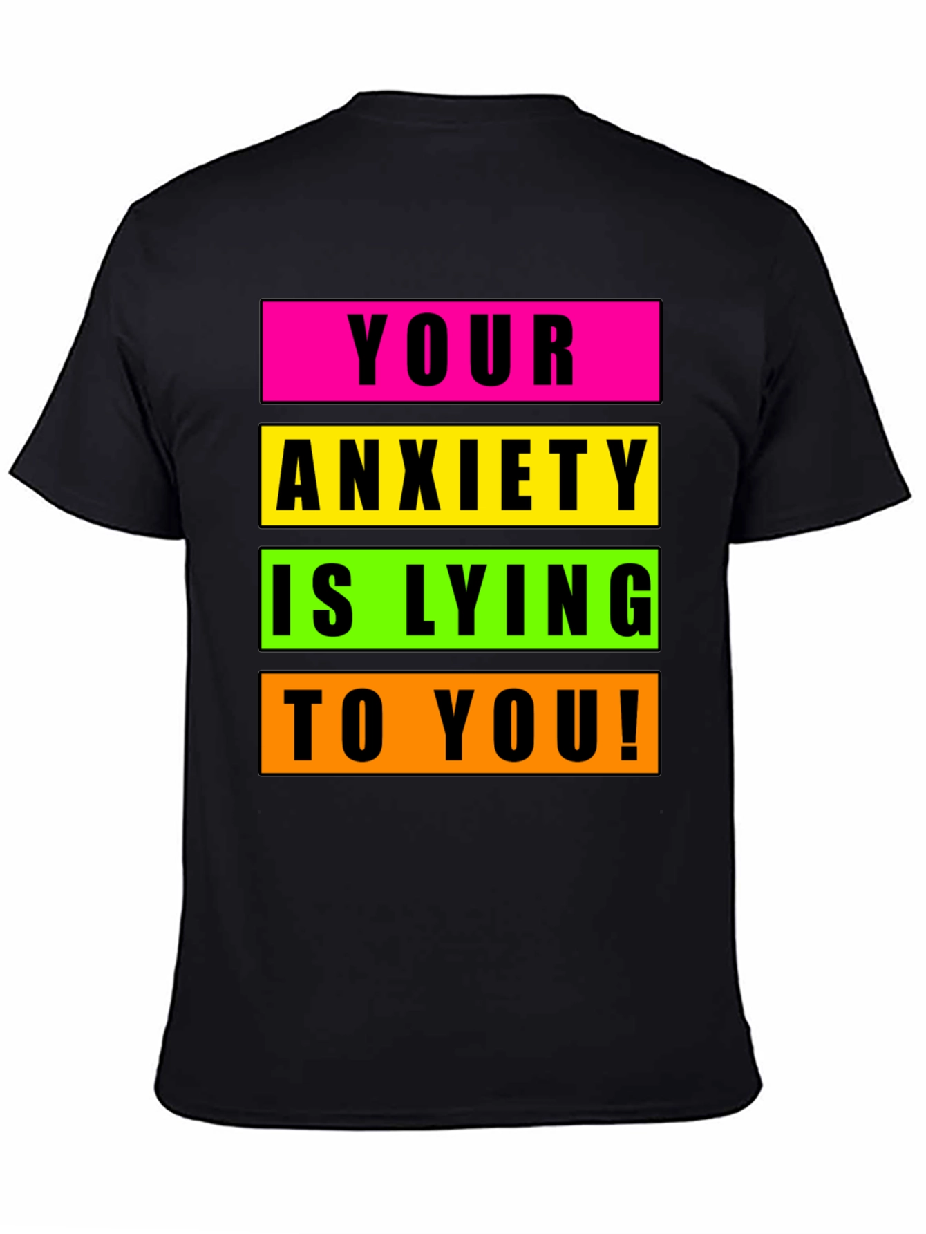 Anxiety Awareness Graphic Tee - Unisex Black T-Shirt