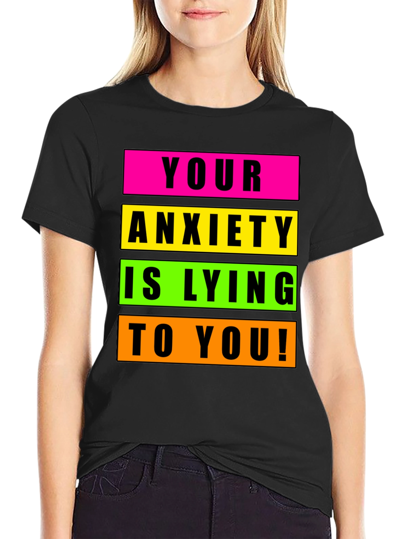 Anxiety Awareness Graphic Tee - Unisex Black T-Shirt
