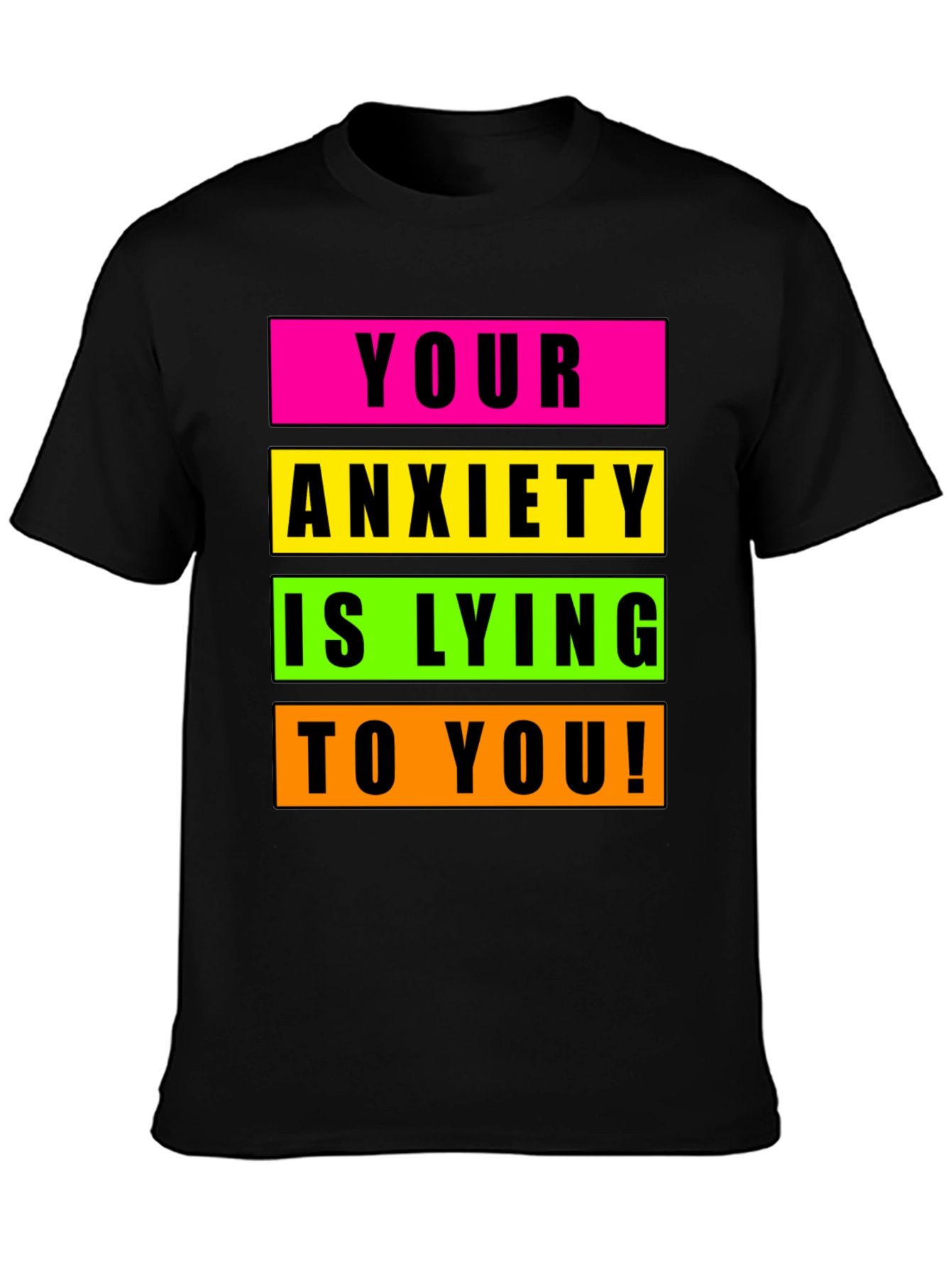 Anxiety Awareness Graphic Tee - Unisex Black T-Shirt