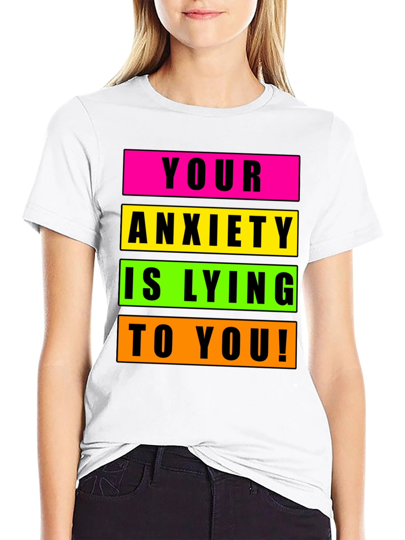 Anxiety Awareness Graphic Tee - Unisex Black T-Shirt