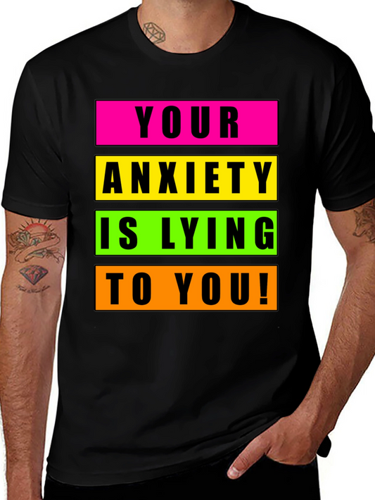 Anxiety Awareness Graphic Tee - Unisex Black T-Shirt