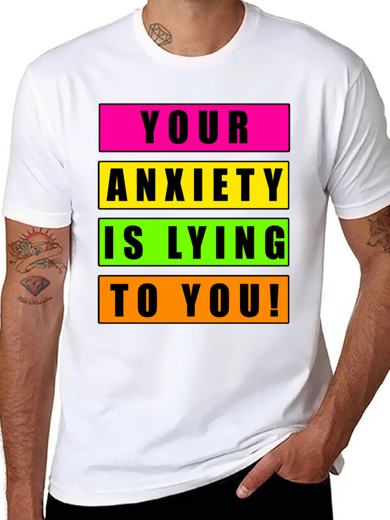 Anxiety Awareness Graphic Tee - Unisex Black T-Shirt