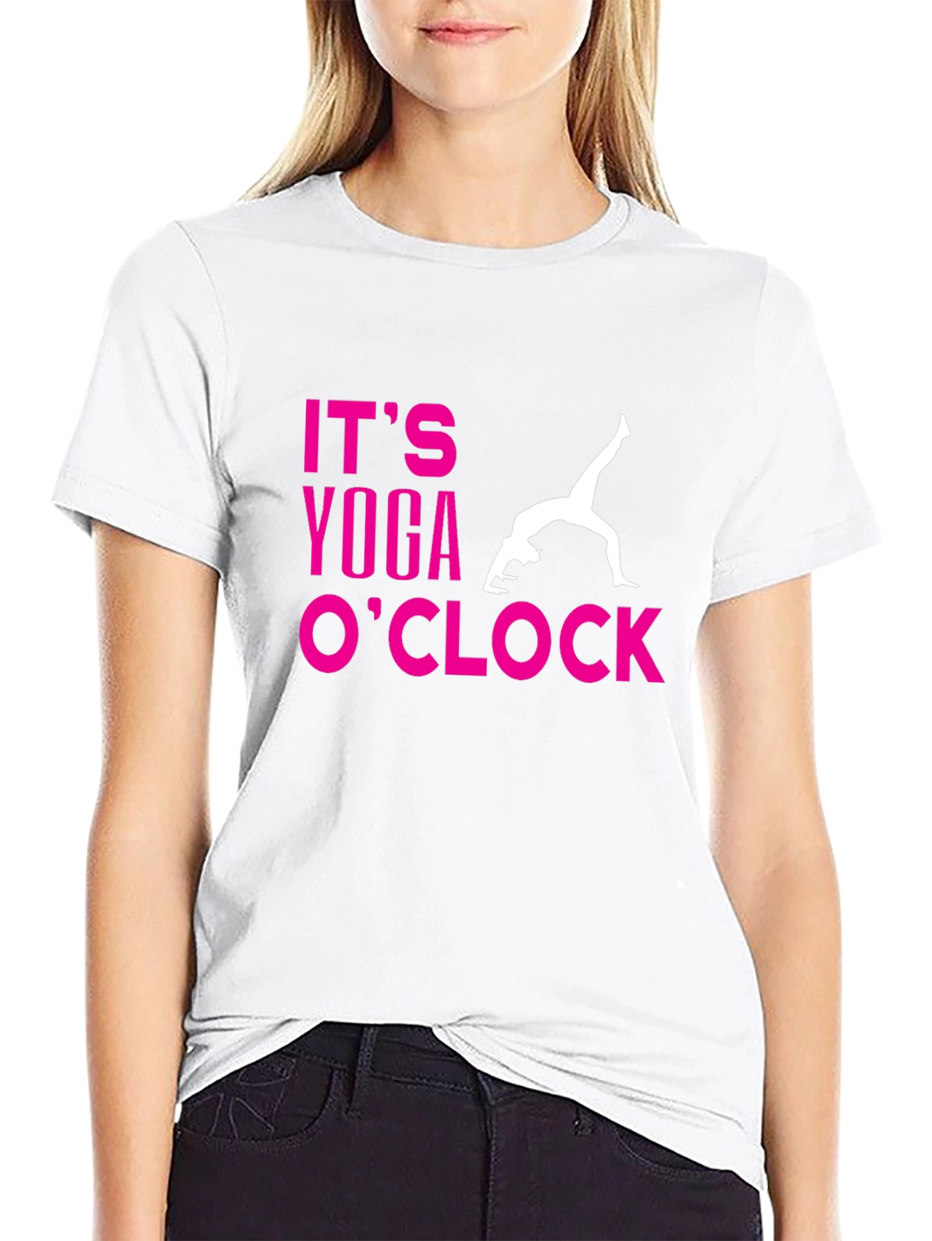 Its Yoga OClock Black T-Shirt
