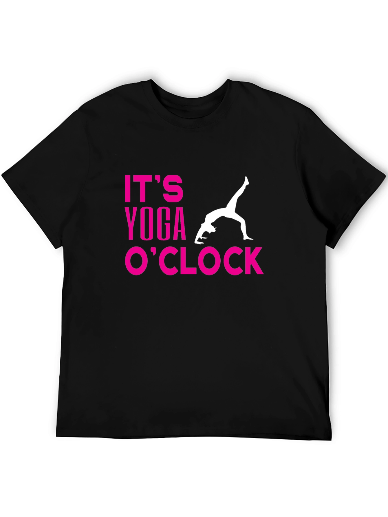 Its Yoga OClock Black T-Shirt