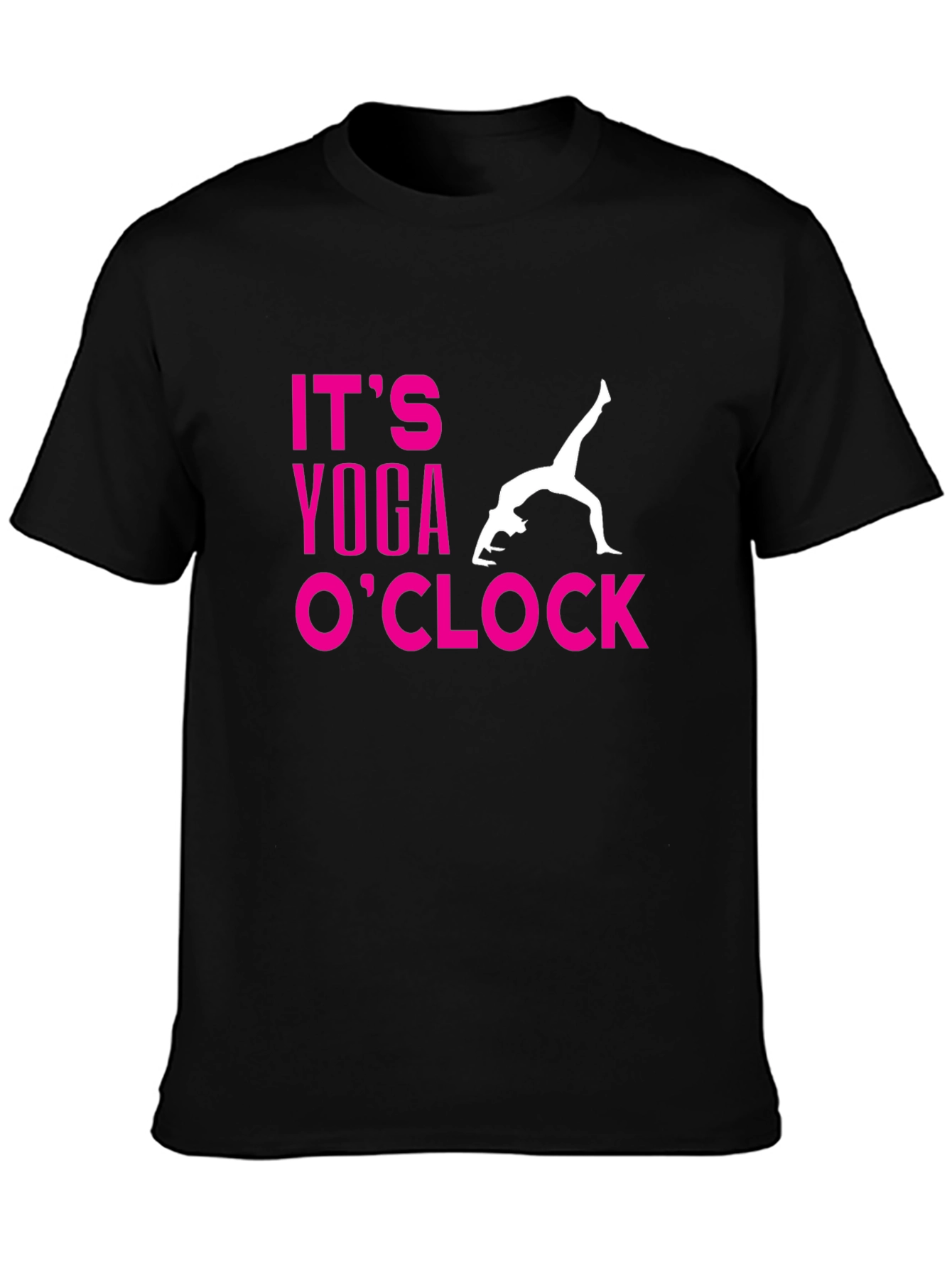 Its Yoga OClock Black T-Shirt