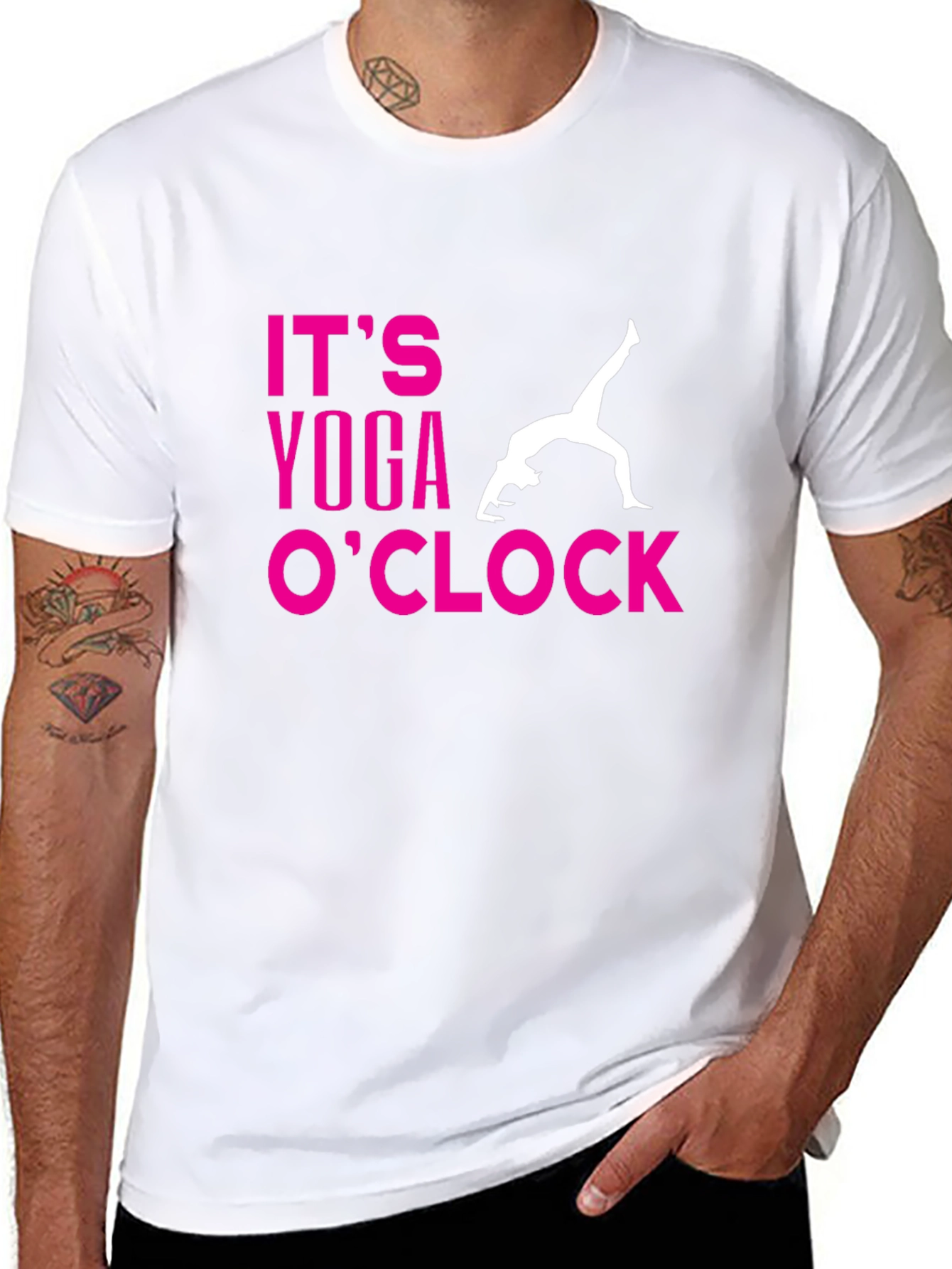 Its Yoga OClock Black T-Shirt