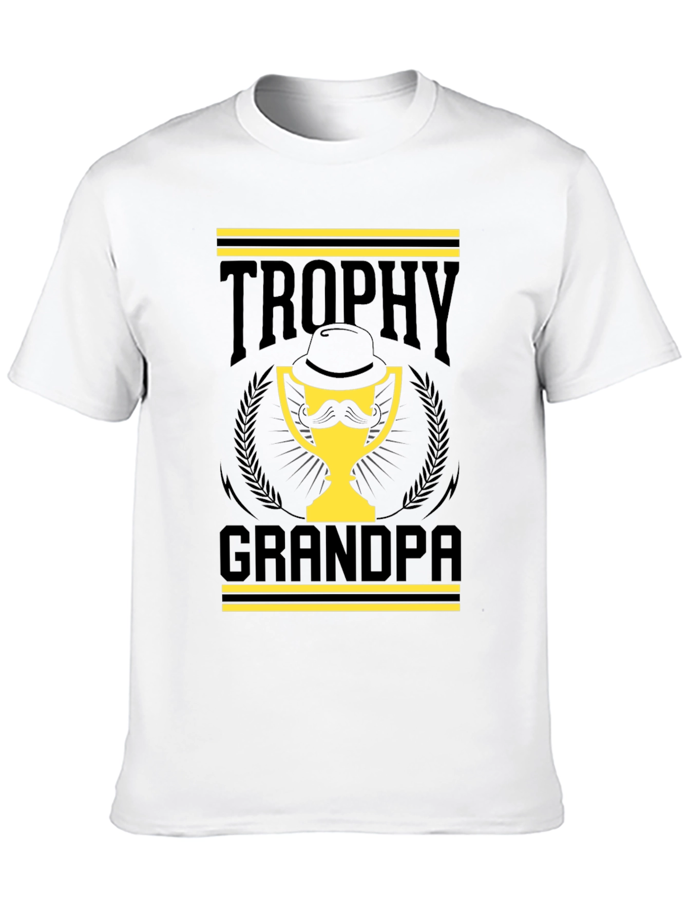 Trophy Grandpa Black T-Shirt - Funny Grandpa Gift