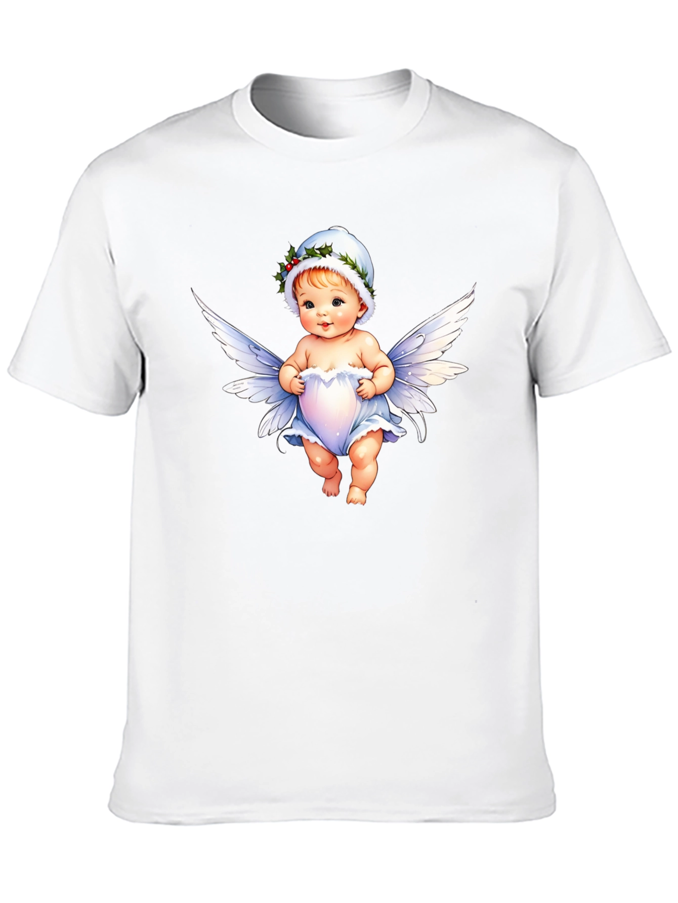Angel Baby Graphic Tee - Unisex Black Cotton Shirt