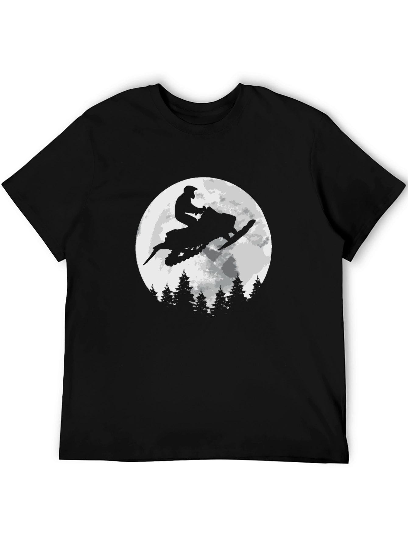 Snowmobile Rider T-Shirt - Moonlit Adventure
