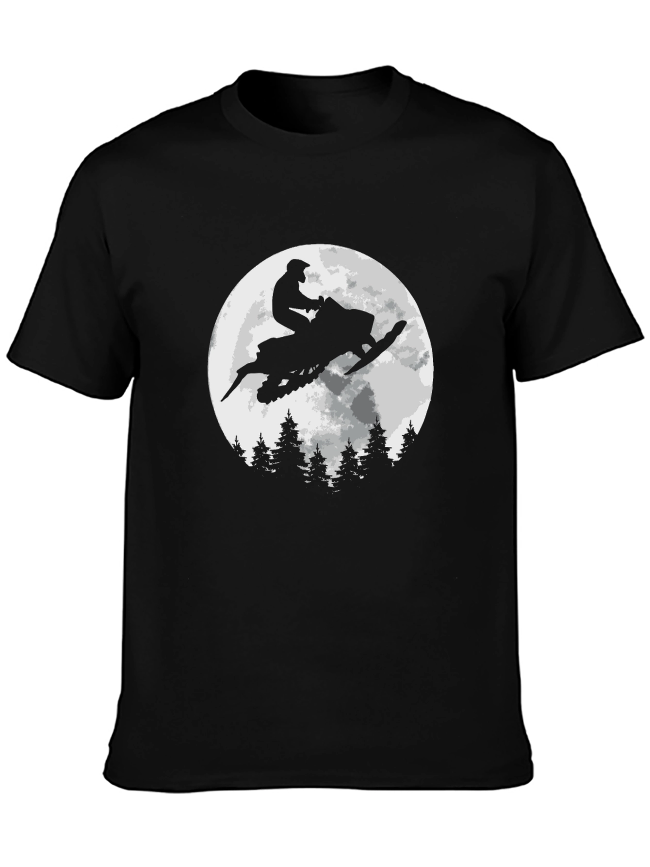 Snowmobile Rider T-Shirt - Moonlit Adventure