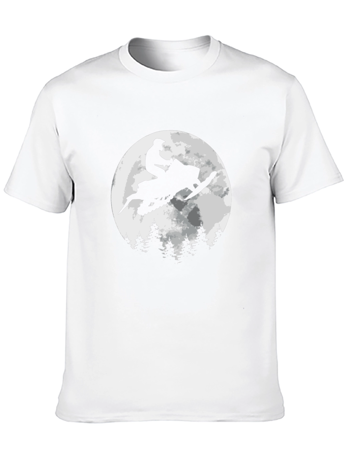 Snowmobile Rider T-Shirt - Moonlit Adventure