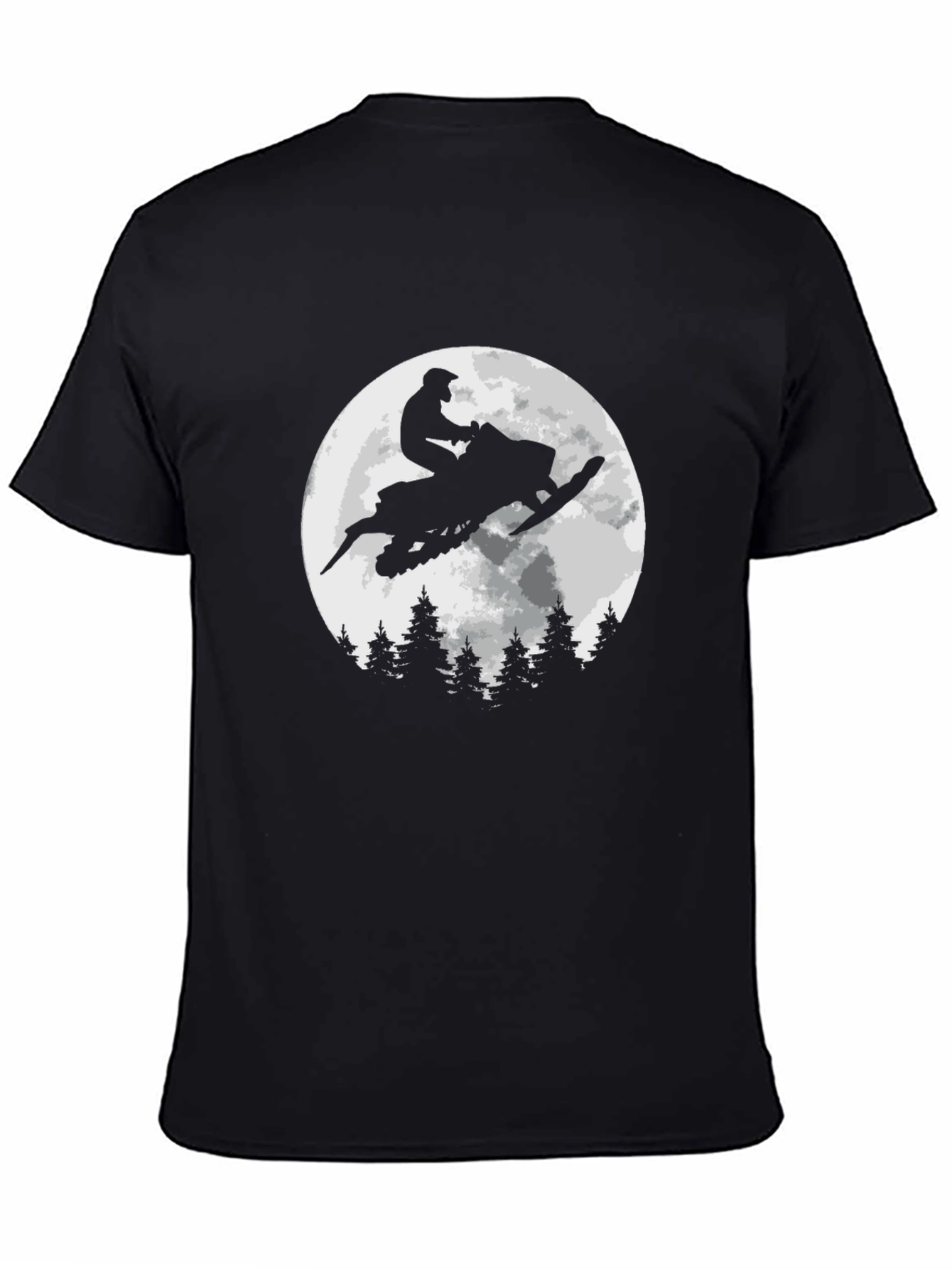 Snowmobile Rider T-Shirt - Moonlit Adventure