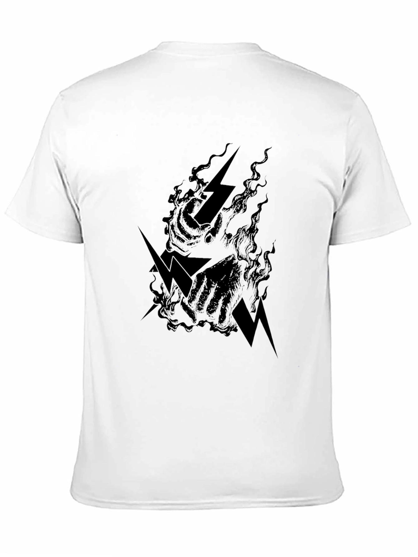 Electric Fist Graphic Print Black T-Shirt