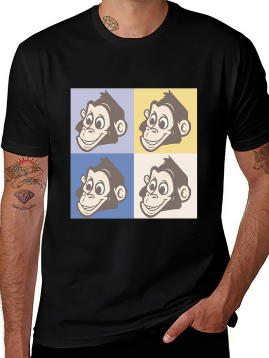 Monkey Faces Graphic Tee - Funky Unisex T-Shirt
