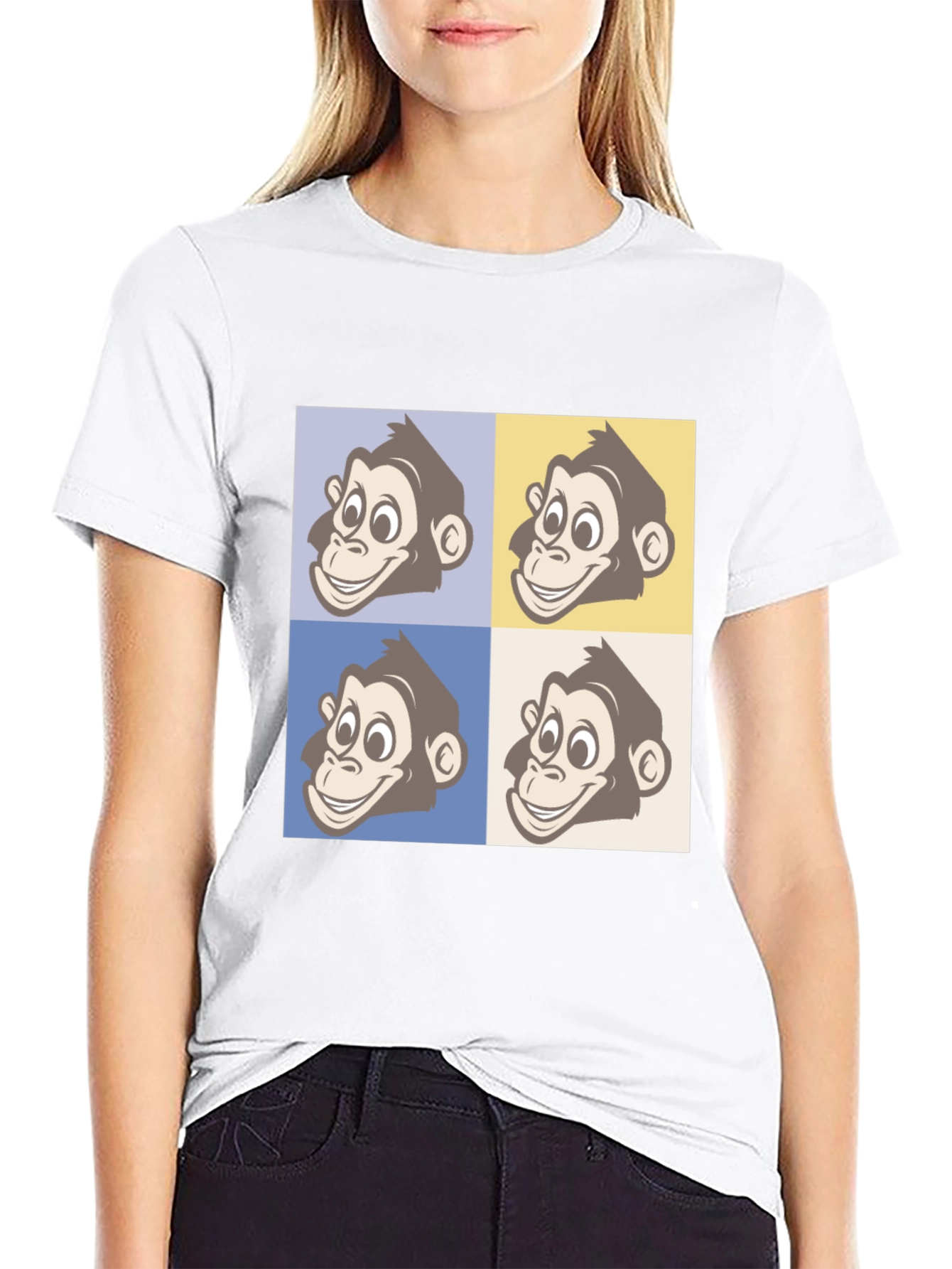 Monkey Faces Graphic Tee - Funky Unisex T-Shirt