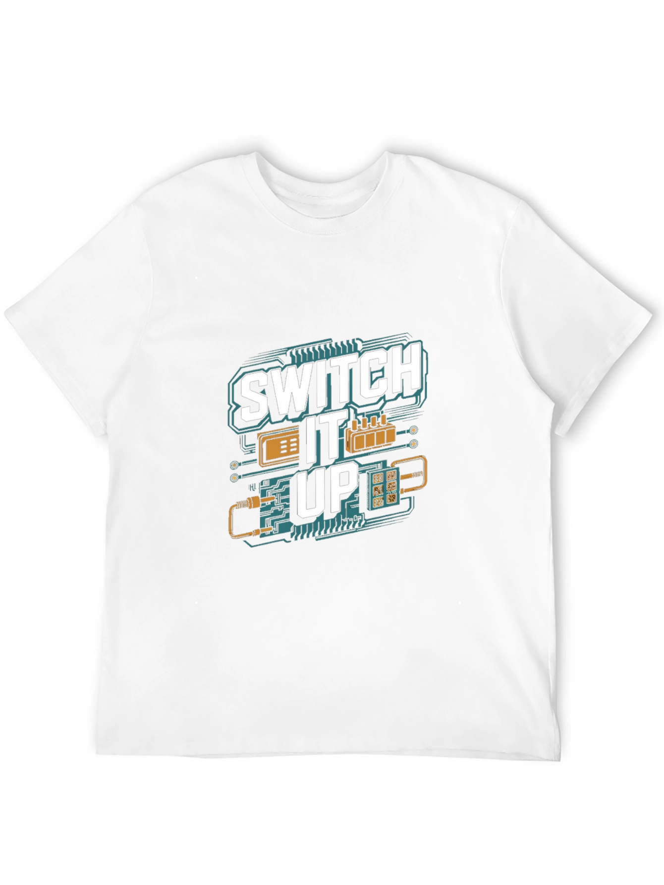 Switch It Up Black T-Shirt - Tech Inspired Design