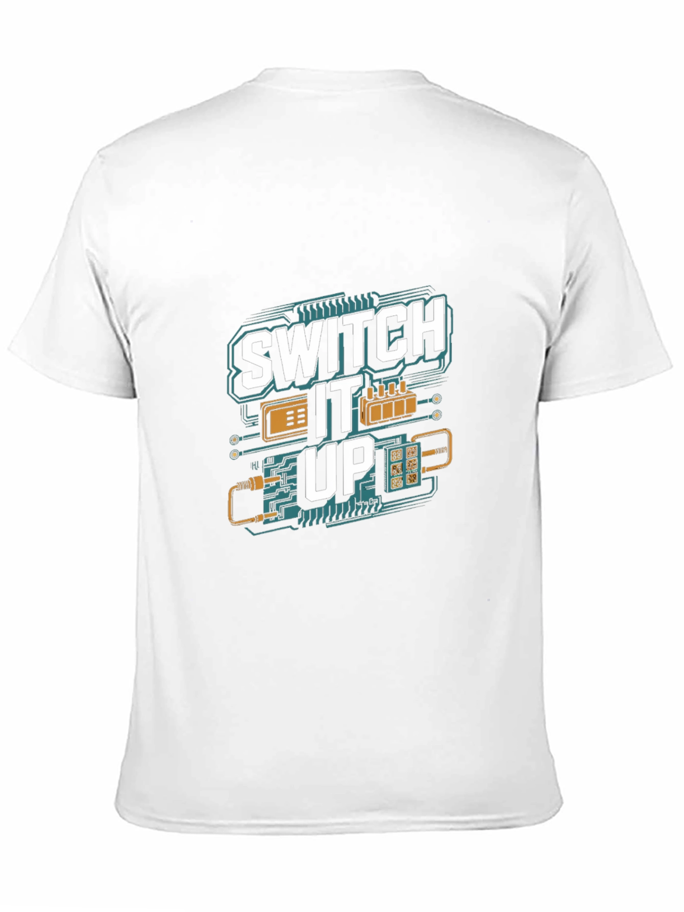 Switch It Up Black T-Shirt - Tech Inspired Design