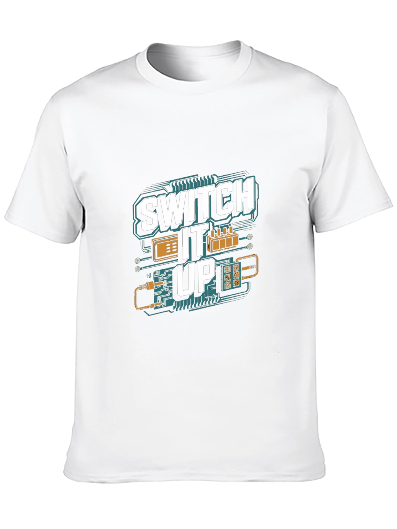 Switch It Up Black T-Shirt - Tech Inspired Design