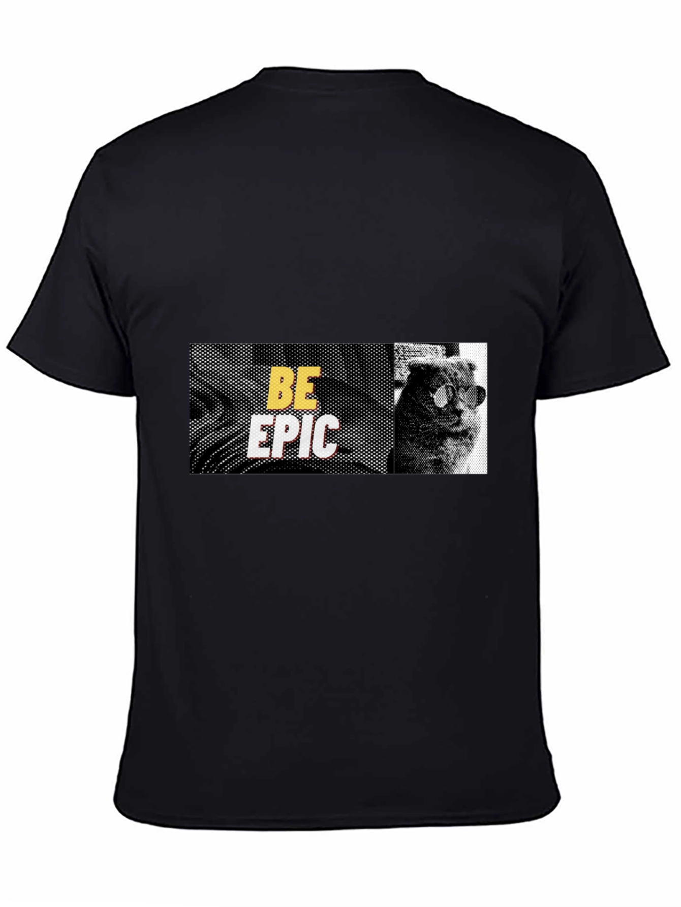 Be Epic Cat Graphic Tee - Cool Black T-Shirt