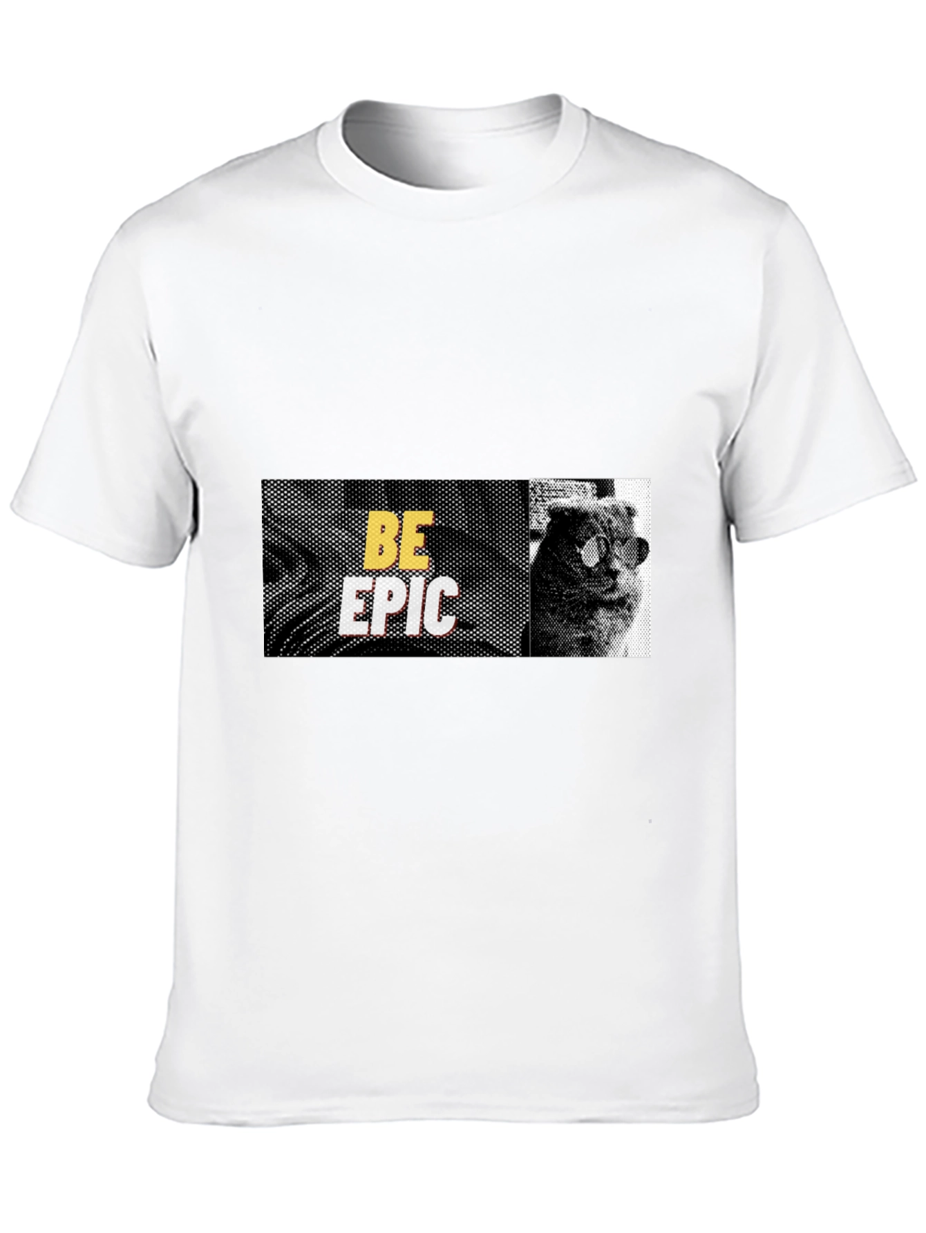 Be Epic Cat Graphic Tee - Cool Black T-Shirt