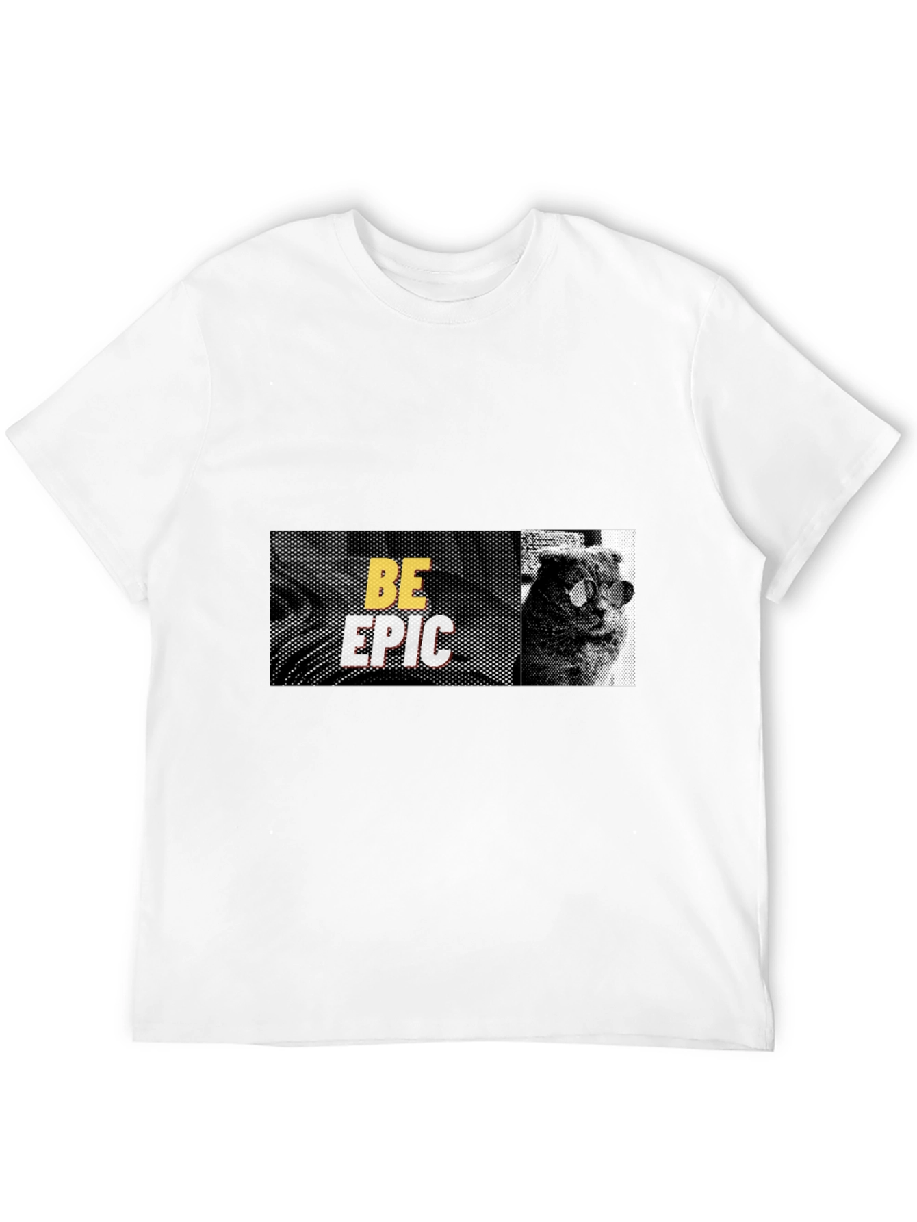 Be Epic Cat Graphic Tee - Cool Black T-Shirt