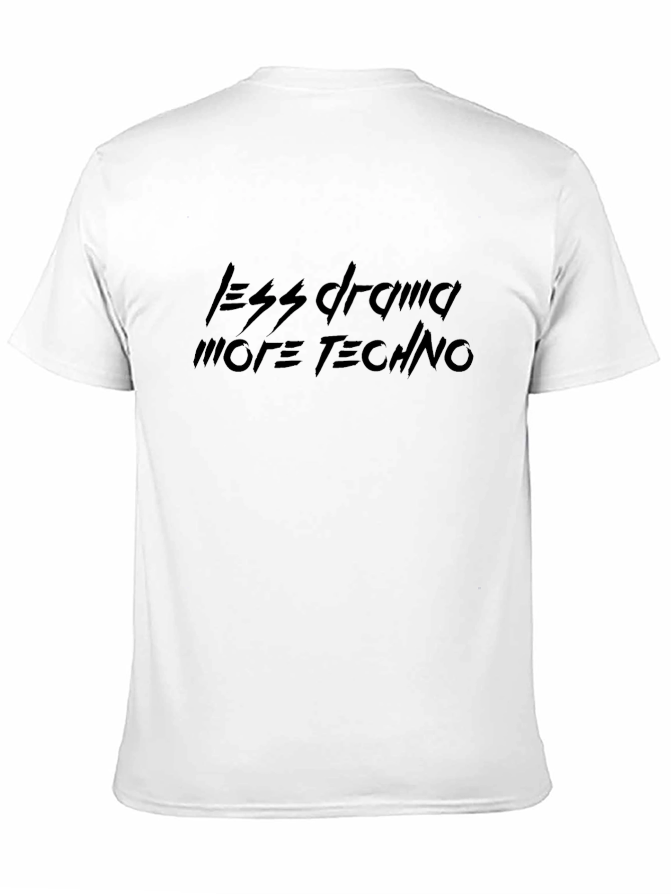 Less Drama More Techno Black Graphic Tee